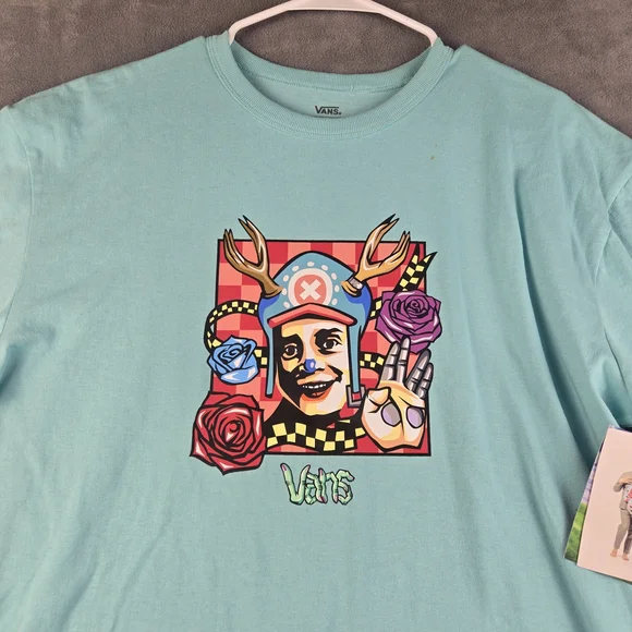 Vans One Piece Chopper Light Blue T-shirt Medium - Picture 2 of 8